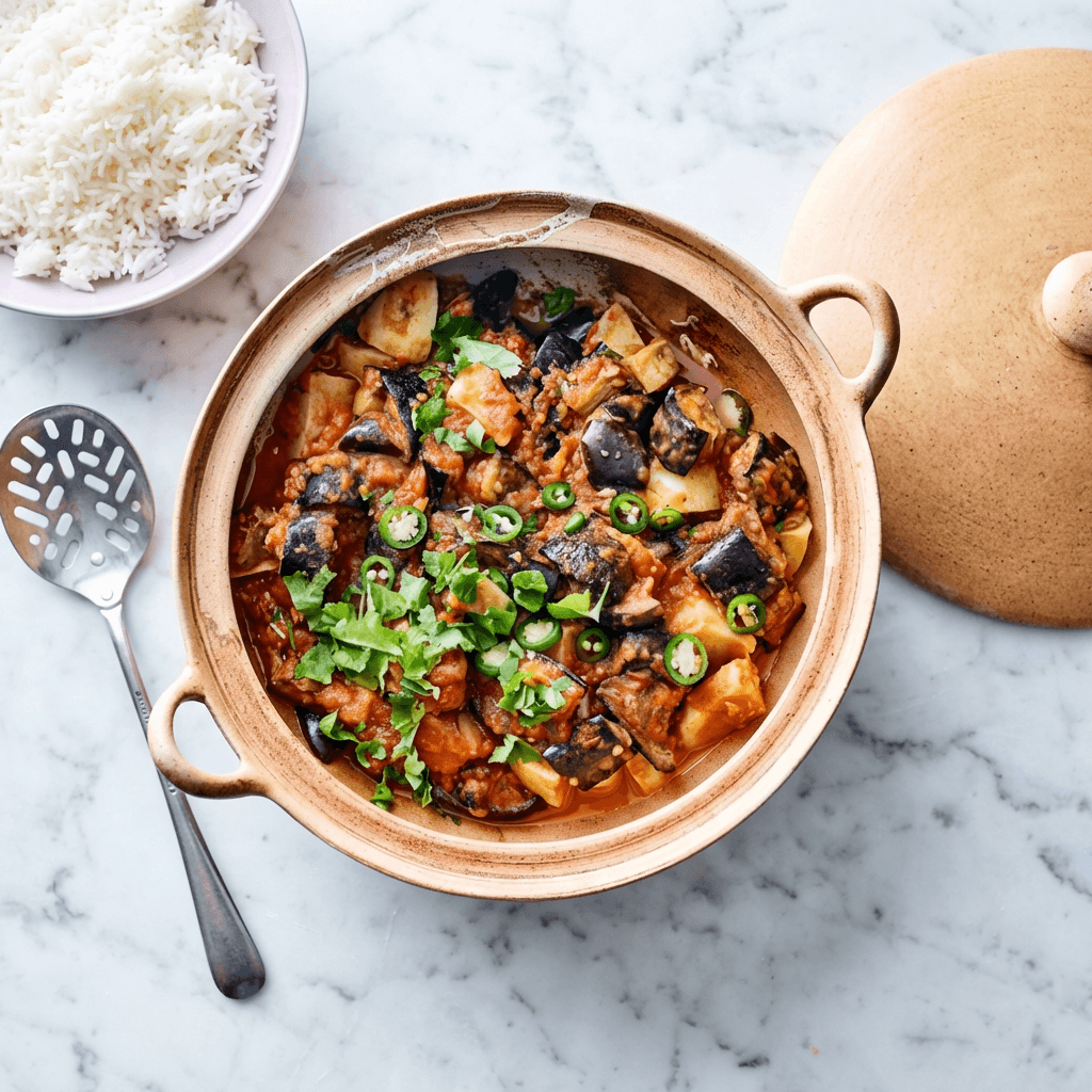 Roast Aubergine & Potato Curry